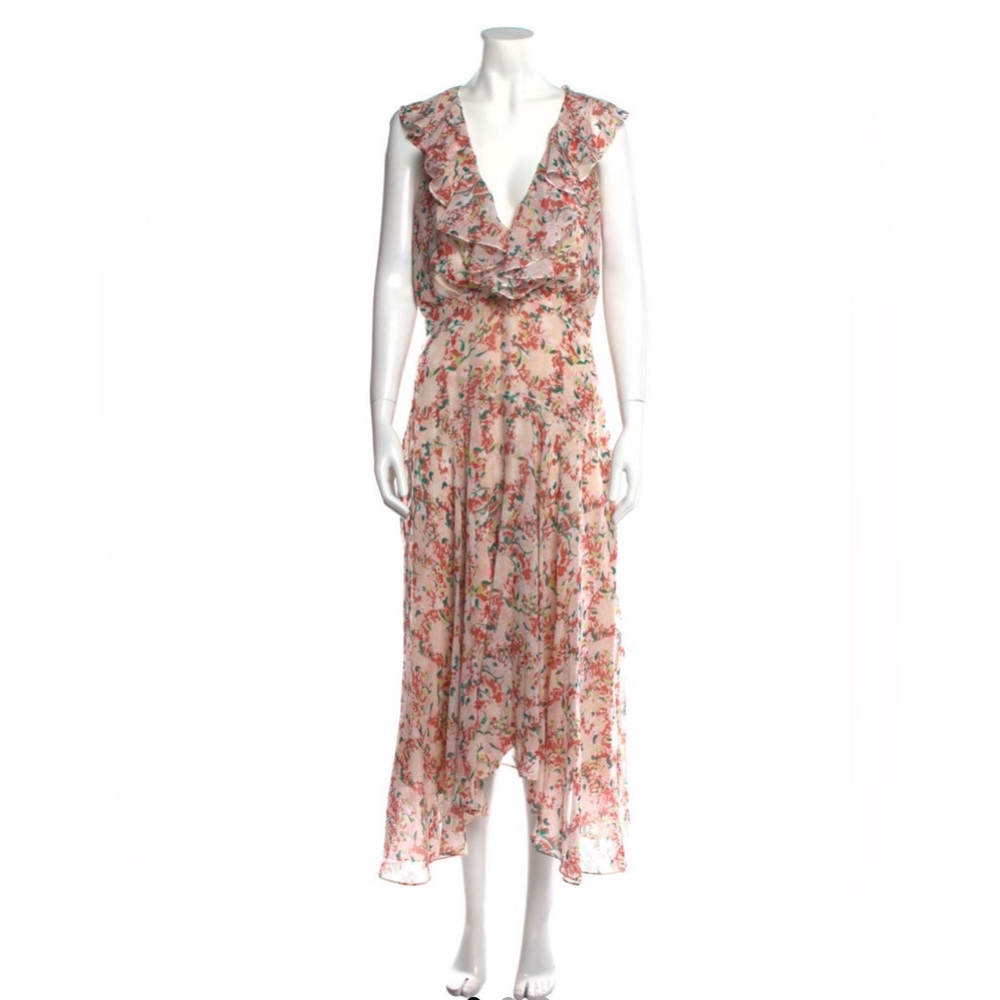 Saloni size 8 silk long dress